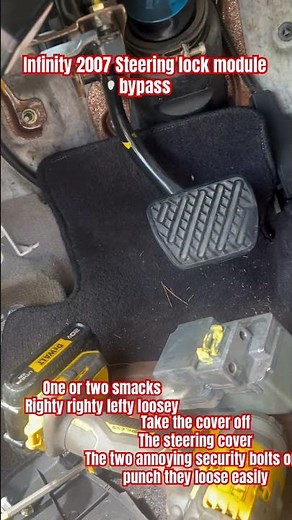 2007 infinity steering lock module bypass removal instructions