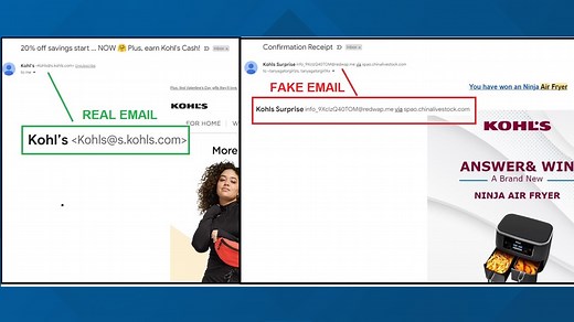 Kohl's sale & giveaway emails: How to know the real deal from the fake