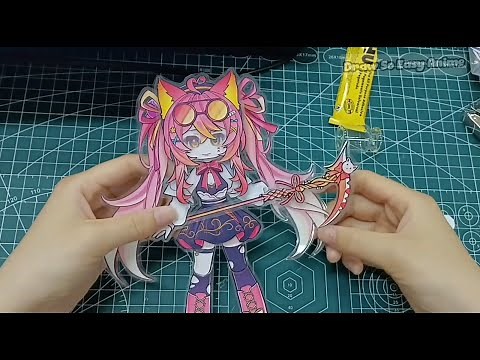 EASY DIY PAPER DOLL TUTORIAL | MAKE PAPER DOLL GACHA OC
