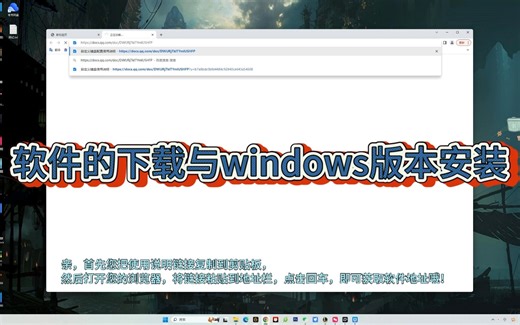 软件下载与windows版本安装