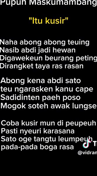 Karaoke Pupuh Maskumambang Itu Kusir - Pupuh Sunda Full Lirik