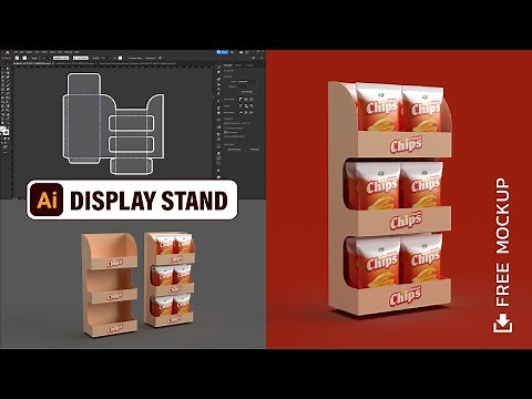 How to Display Stand Template in Adobe Illustrator CC 2022 | Packaging Design Tutorials