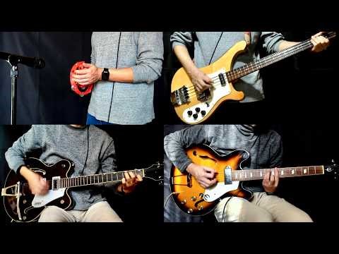 Paperback Writer - The Beatles - Guitar, Bass, & Tambourine, Instrumental Cover