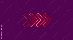 Neon arrows, directional icons. Signs to attract attention Stock Video