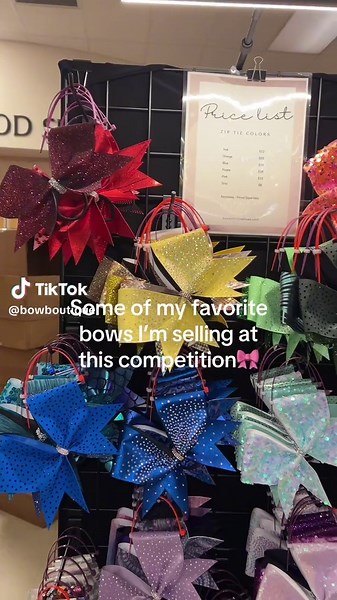 Selling Cheer Bows at Competition