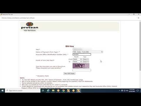 CompuTds - Challan Entry & Adjustment - Bin Import Process