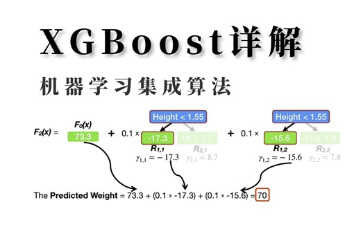 一看就懂！最简洁的机器学习【XGboost算法】教程，集成思想核心讲解，翻遍全网找不到比这更详细的了！！！