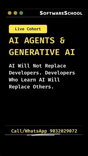 Developer → AI Engineer in 8 Weeks | Gen AI & AI Agents Live Cohort 2026
