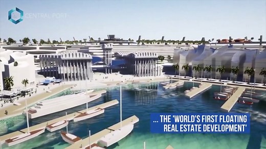 Floating real estate island to house 15,000 permanent residents
