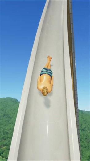 This Water Slide Is INSANE 😱 #waterslide #gaming #shorts