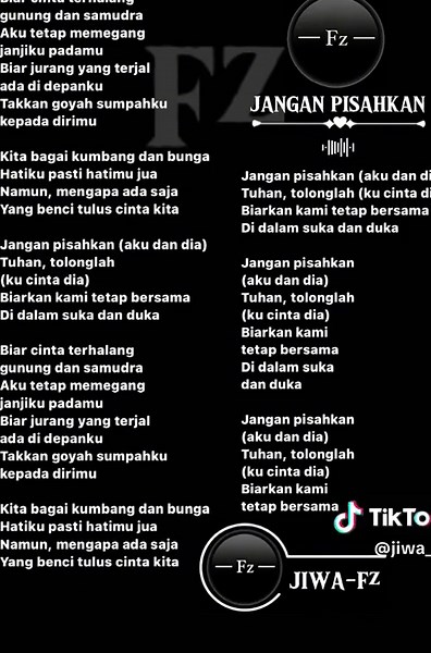 Lirik Jangan Pisahkan Aku Dan Dia - Deddy Dores & Mayang Sari