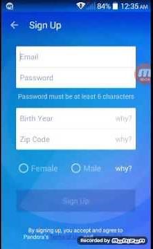 Pandora|how to sign in and out|sabrina arriaga