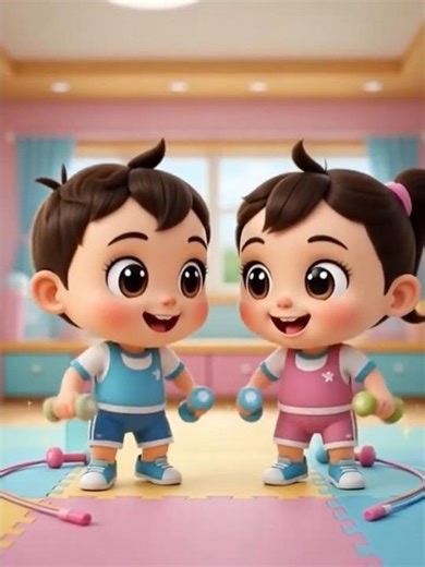 Happy Kids Exercise Time 🏋️ | Cartoon for Kids #trending #childrensshow