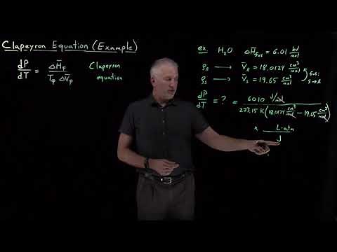 Clapeyron Equation (Example)