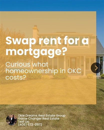 Thinking of trading your rent payment for a mortgage in OKC? Here’s what owning a home really costs…👇 Having grown up in Oklahoma, I know firsthand how exciting the journey to homeownership can be. But let’s chat about the costs you might encounter along the way: 1️⃣ Property Taxes: On average, property taxes in OKC are just 1.01%—lower than the national rate. But remember, your final bill depends on things like the county and any exemptions. 2️⃣ Homeowners Insurance: Expect to budget around $1