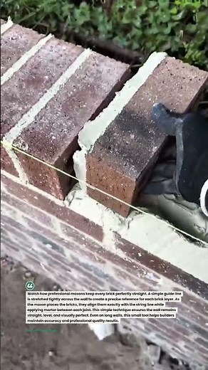 Perfect Brick Laying Guide Line Tool for Straight Walls!#construction #bricklaying #masonry