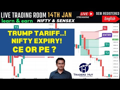 🔴Live Nifty intraday trading | sensex live trading | Live options trading | 14 JAN Part 1