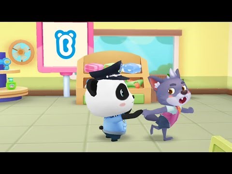 Adorable Baby PANDA Becomes Police Officer Helper