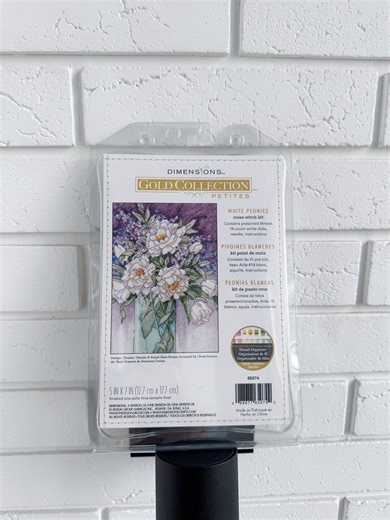 White Peonies Dimensions Gold Collection Petites 65074 Pastel Flowers in Vase Counted Cross Stitch Kit - Etsy