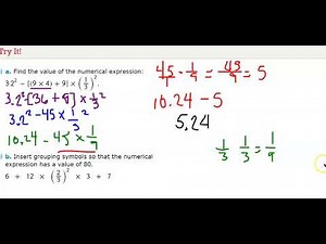 3-3 Write and Evaluate Numerical Expressions