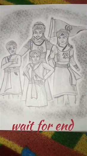 Chaar Sahibzade Drawing | Heart Touching Sikh Art #4Sahibzade#ChaarSahibzade#shorts