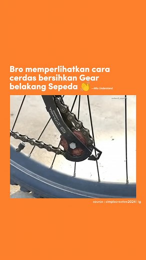 1.4M views · 16K reactions | Teknik membersihkan rantai sepeda . . : simplecreative2024 All Rights and Credits Reserved To The Respective Owners. ------------------------------------ #tips #triks #tutorial #sepeda #fyp #foryou #didyouknow | Miu Understand | Facebook