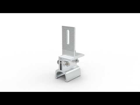 Klip lok bracket for metal roof solar mounting kits