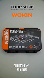 25K views · 467 reactions | WOKIN 46pcs 1/4" Drive Socket Set. The socket set combines high-quality workmanship to meet the needs of various applications and a wide range of adapters and extensions are perfect for screwing and assembly work. More Detail>>>https://bit.ly/3Vj3s91 #toolsofthetrade #toolbox #toolboxes #tooltray #toolset #toolkit #homeideas #combokit #herramientas #toolwork #wokin #wokintools | Wokin Tools | Facebook