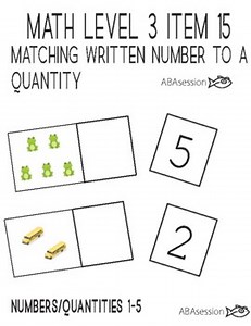 (Math 15M) Matching Written Number to Quantity