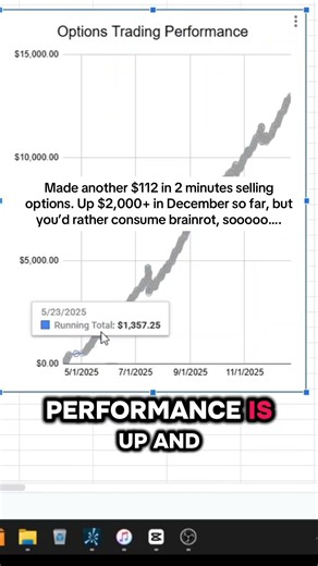 Made $112 in 2 minutes before logging on to work today #sidehustle #stocks #options