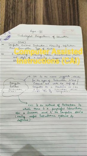 #Shorts#Computer Assisted Instruction (CAI), B.Ed,M.Ed,NET, Educational Technology,Lucknow universit