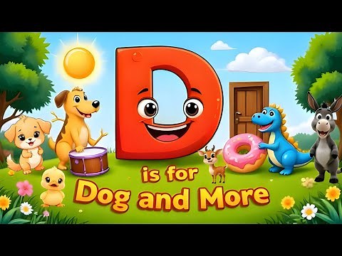 Alphabet D Words for Kids | D is for Dog, Duck, Drum & More | Fun Vocabulary Learning for Children