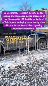 The sudden fencing and multiple cruisers outside the Hennepin County ICE facility line up | Pleasant Productions