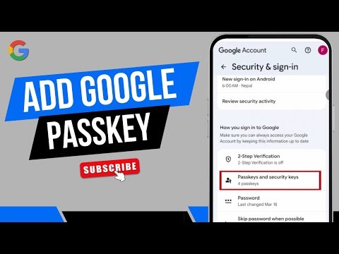 How To Create A Passkey For Google Account