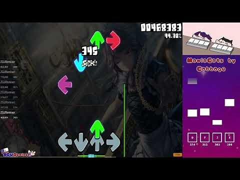 playing an easy osu map with the fnf noteskin