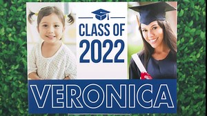 Let's Make Memories Personalized Graduation Photo Yard Sign - Graduation Party Decorations - Large 18x24" Custom Sign with Metal Stake - Class of 2025 - All Grown Up - Black - 2-Sided