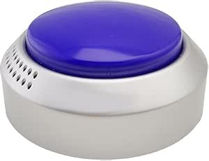 Talking Button Clock - for The Blind, Elderly or Visually impaired (Blue and Silver)
