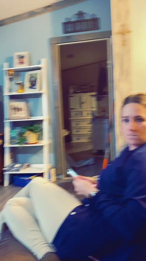 Cozy Living Room Vibes: Smartphone Engagement