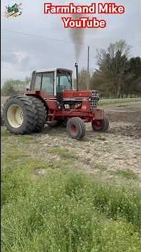 International 1586 Tractor pulling a White 256 Disk Harrow. #farmhandmike