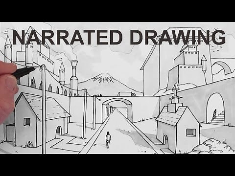 How to Draw a Background Scene in Perspective: Narrated