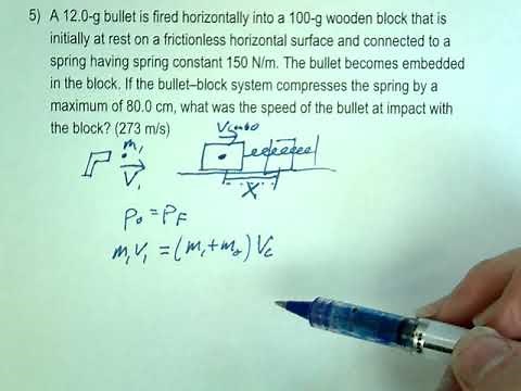 Understanding Collisions: Bullet to Block to Spring Momentum/Energy