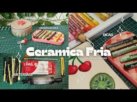 Cerâmica Fria - para iniciantes - dicas, observações, materiais e qual verniz eu uso!!