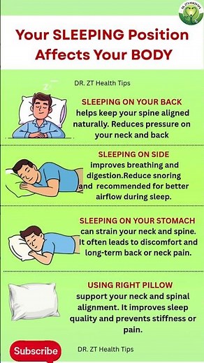 Your Sleeping Position Affects Your Body (Choose the Right One!)| Dr. ZT’s Health Tips #healthtips