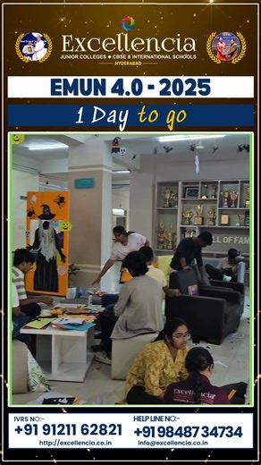 :  1 Day to Go for Excellencia MUN 2025! The stage is set,...