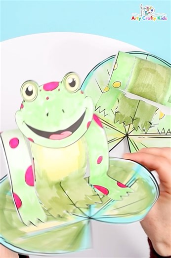 2.7K views · 45 reactions |  3D FROG on a LILY PAD CRAFT - Such a fun craft! | Arty Crafty Kids | Facebook