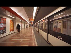Hungary, Budapest, Metro ride from Keleti pályaudvar to Széll Kálmán tér