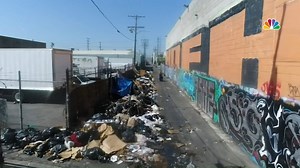 This notorious pile of rotting waste is between downtown LA's busy Fashion and Produce districts. It's a block-long feast for rats that can carry flea-borne typhus and other diseases, so why won't the city clean it up? Here's what the I-Team found out: http://4.nbcla.com/kQgJXyZ | NBC LA