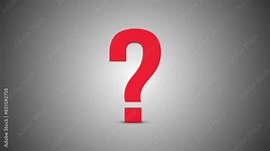 3D Question Mark Icon Rotating with Seamless Loop. Question Mark. 4K