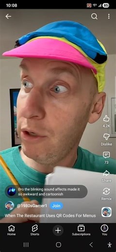 Scanning qr code at restaurant be like: #shorts #memes ‪@1980sGamer1‬