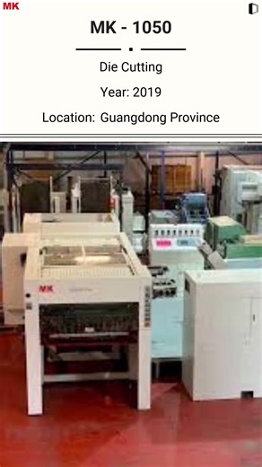 🧰 For Sale: Die Cutting Machine MK-1050 @Machinedalal